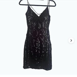 Windsor Black Sequin Mini Dress